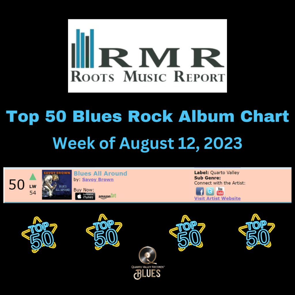 Savoy Brown Blues All Around Moves Up to Top 50 Blues Rock Album Chart