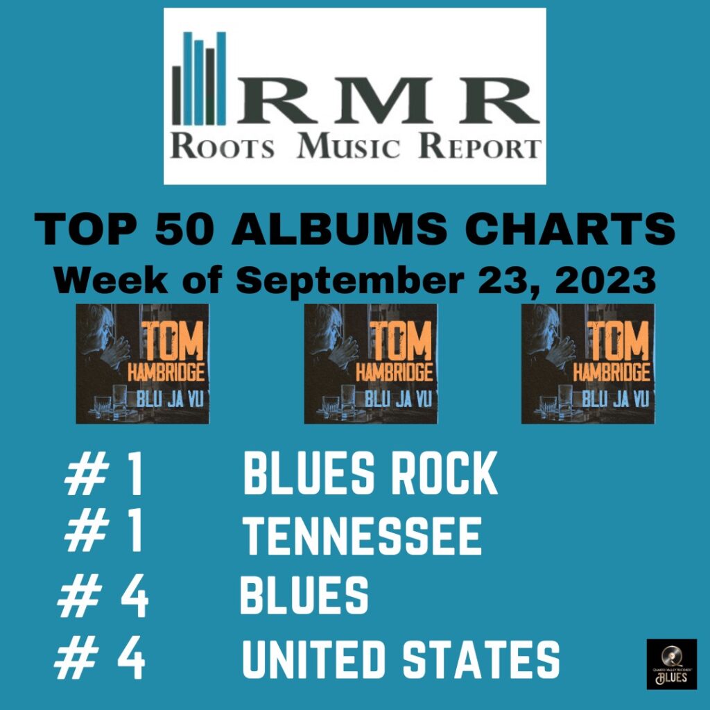 Tom Hambridge’s Blu Ja Vu Number 1 in the RMR Blues Rock Charts!